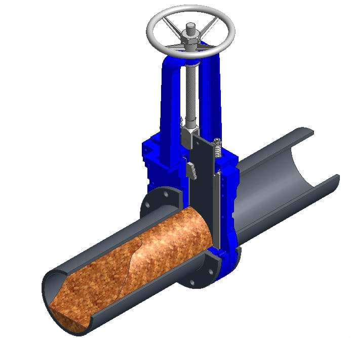 Bi-directional knife gate valve